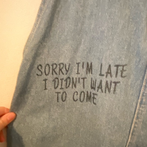 Denim overall dress - Picture 3 of 6